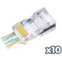 Phasak Conector RJ45 FastCrimp Cat.6 UTP AWG22-24 (Pack 10) PHK 2240